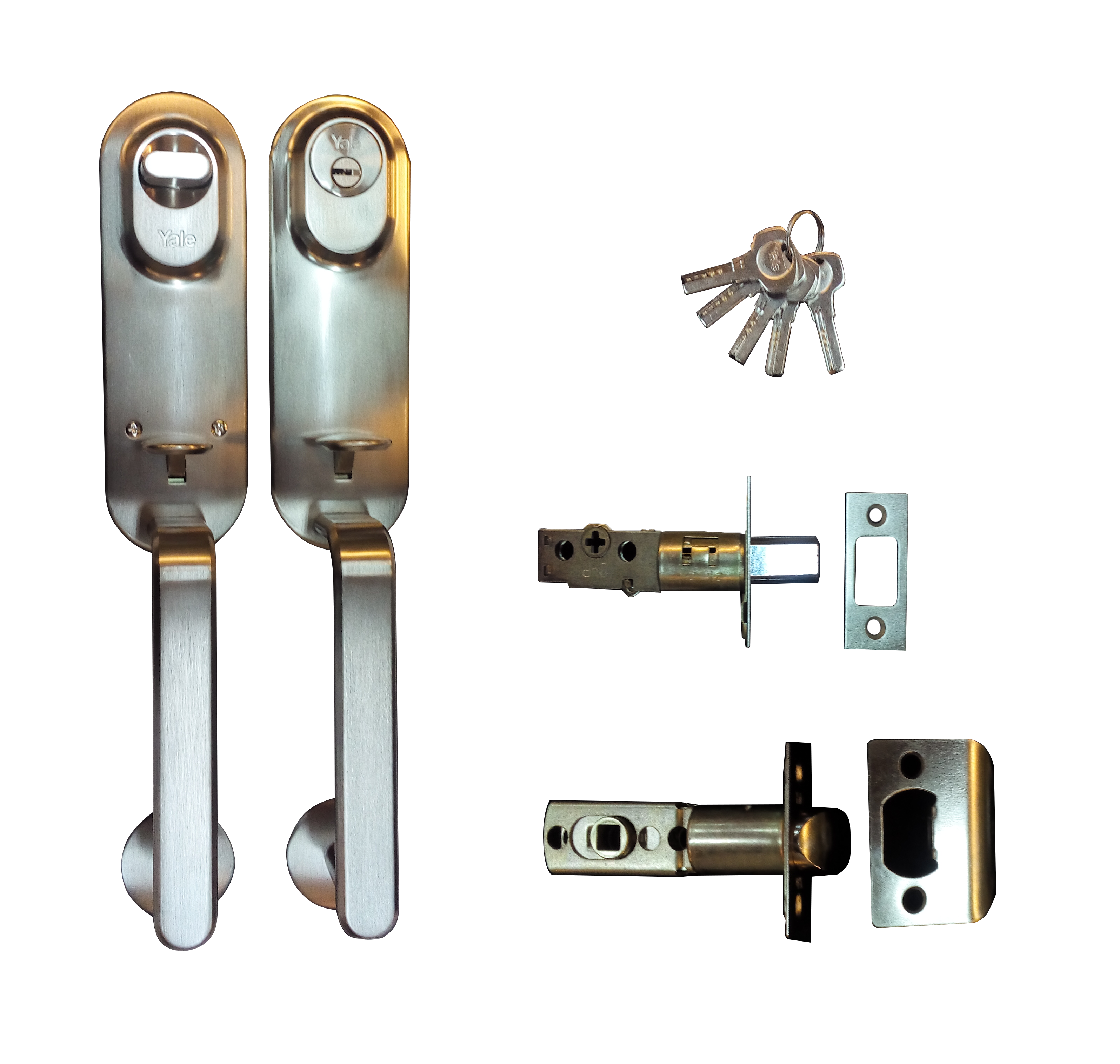 Yale® Evoke Double Handle Satin Chrome Handleset const.ph