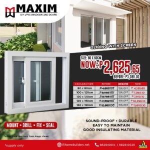 Maxim DIY uPVC Windows Sliding Window